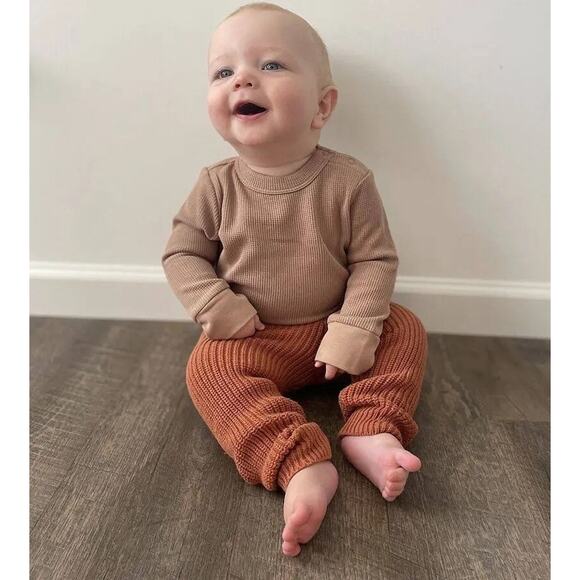Goumi Other - Goumi Kids Knit Jogger Pants Size 3-6 Months 100% Organic Cotton Sienna Baby NEW